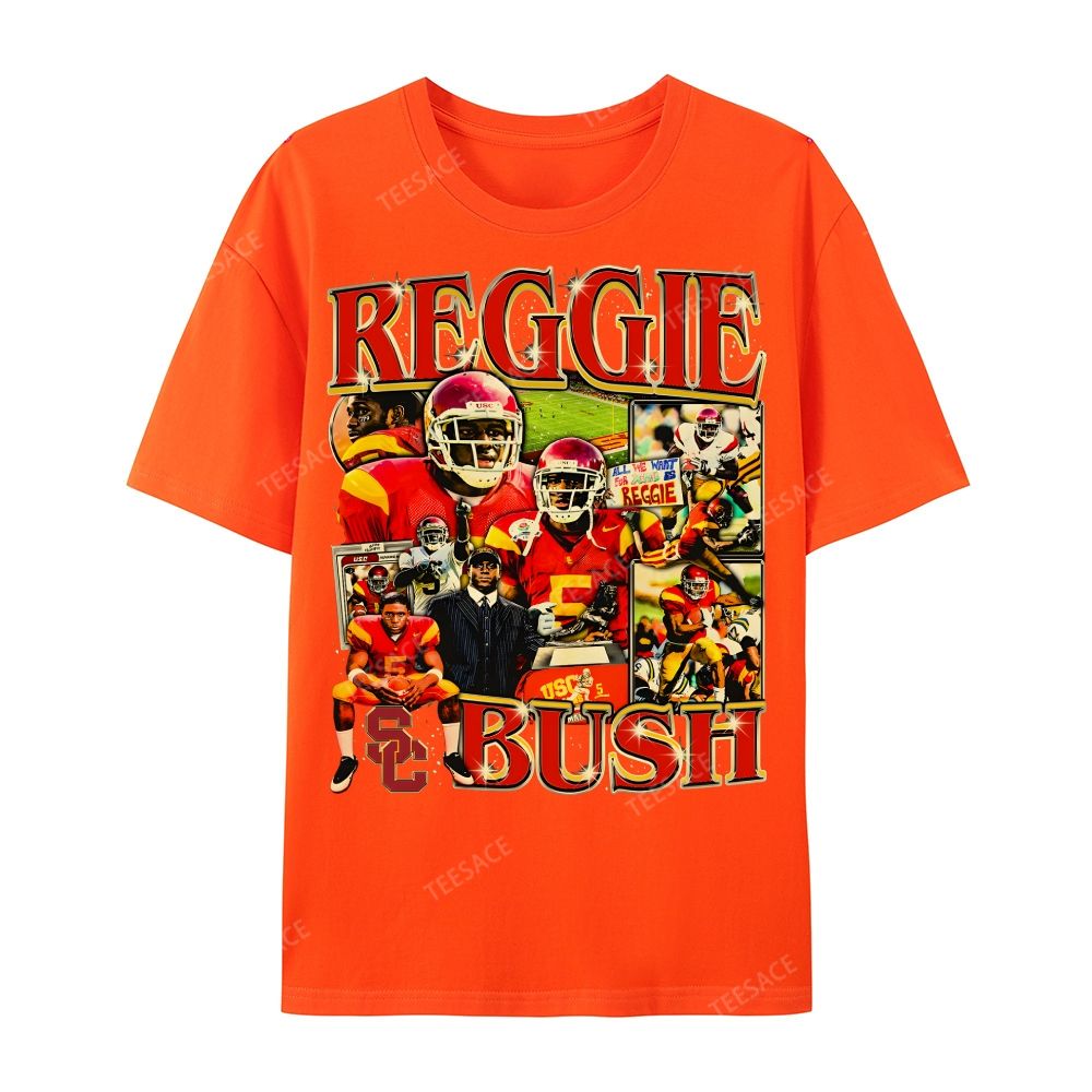 REGGIE BUSH USC Tee Unisex Casual Cotton Short Sleeve T-Shirt 