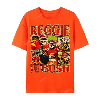 REGGIE BUSH USC Tee Unisex Casual Cotton Short Sleeve T-Shirt 