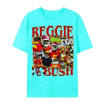 REGGIE BUSH USC Tee Unisex Casual Cotton Short Sleeve T-Shirt 