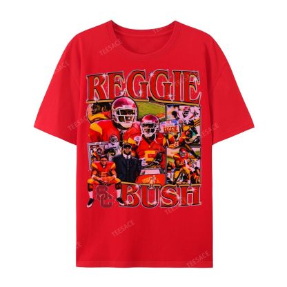 REGGIE BUSH USC Tee Unisex Casual Cotton Short Sleeve T-Shirt 