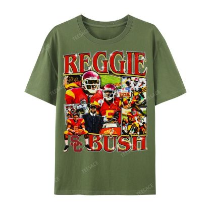 REGGIE BUSH USC Tee Unisex Casual Cotton Short Sleeve T-Shirt 