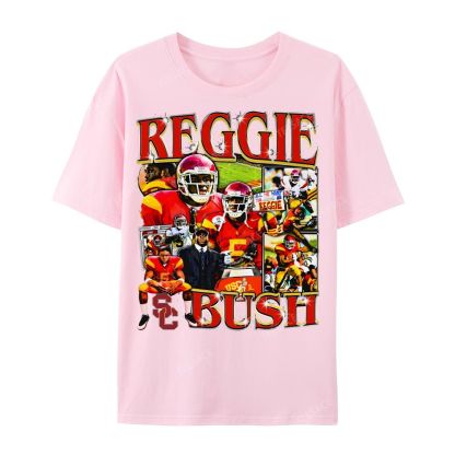 REGGIE BUSH USC Tee Unisex Casual Cotton Short Sleeve T-Shirt 