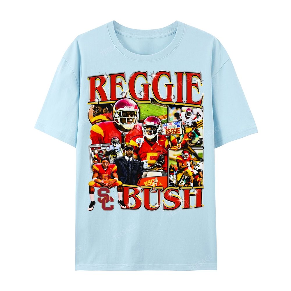 REGGIE BUSH USC Tee Unisex Casual Cotton Short Sleeve T-Shirt 