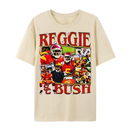 REGGIE BUSH USC Tee Unisex Casual Cotton Short Sleeve T-Shirt 