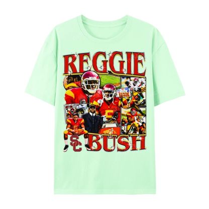 REGGIE BUSH USC Tee Unisex Casual Cotton Short Sleeve T-Shirt 