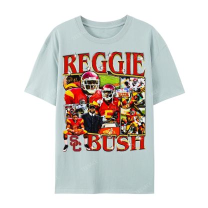 REGGIE BUSH USC Tee Unisex Casual Cotton Short Sleeve T-Shirt 