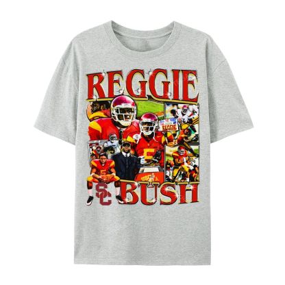 REGGIE BUSH USC Tee Unisex Casual Cotton Short Sleeve T-Shirt 