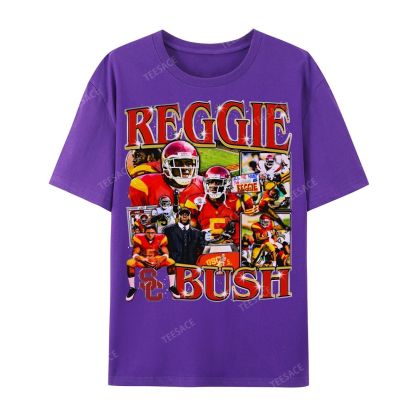 REGGIE BUSH USC Tee Unisex Casual Cotton Short Sleeve T-Shirt 