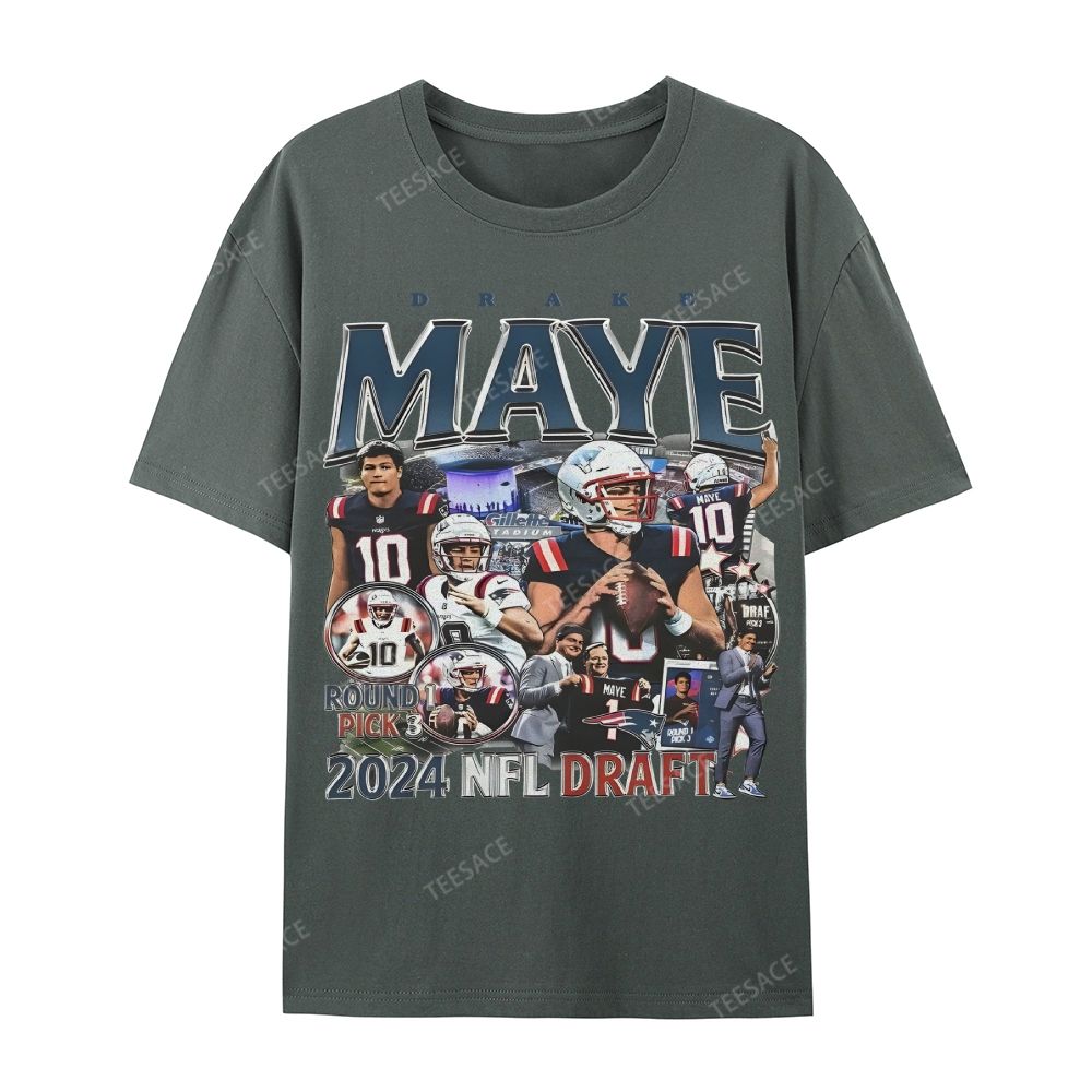 DRAKE MAYE Patriots Tee Casual Short Sleeve T-Shirt 
