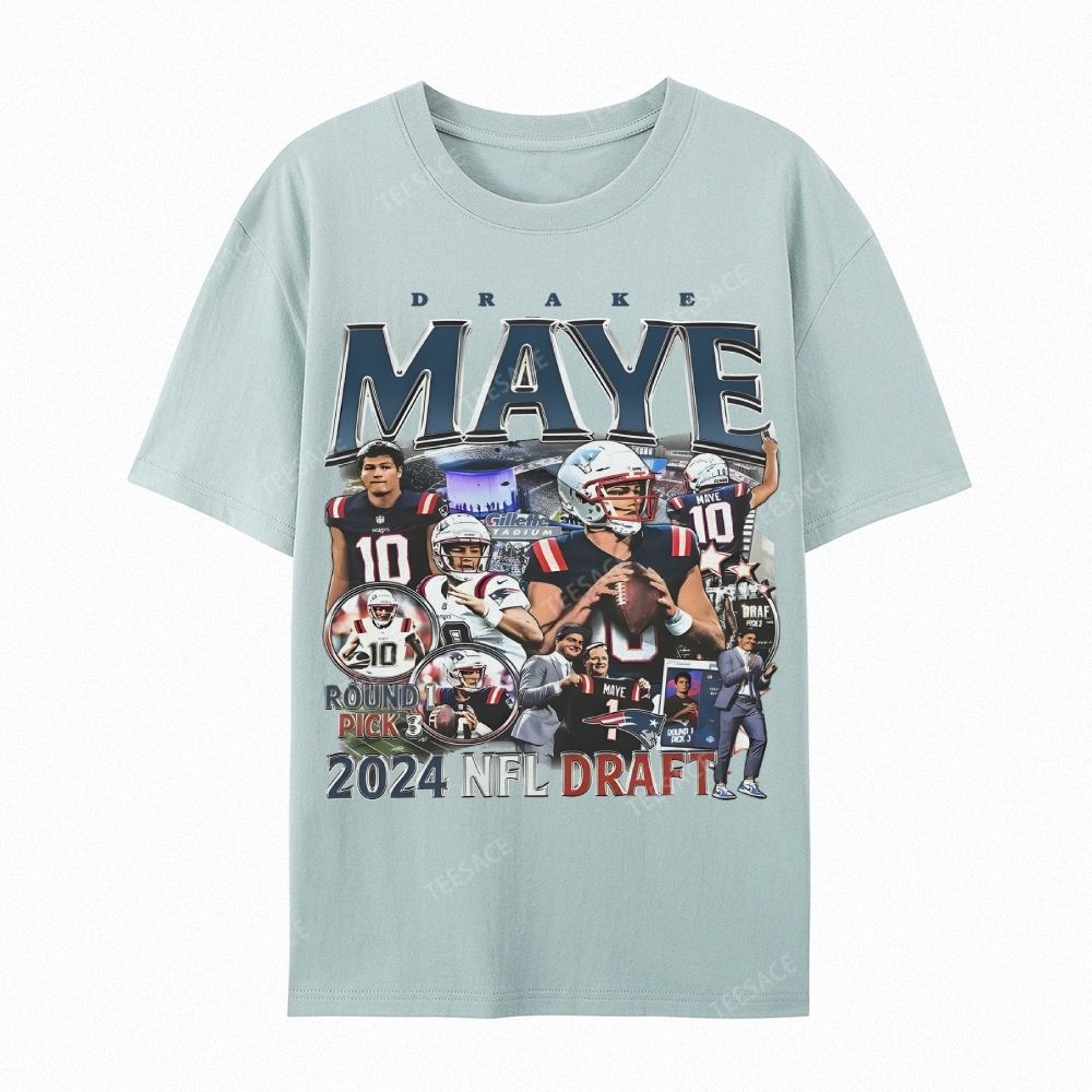 DRAKE MAYE Patriots Tee Casual Short Sleeve T-Shirt 