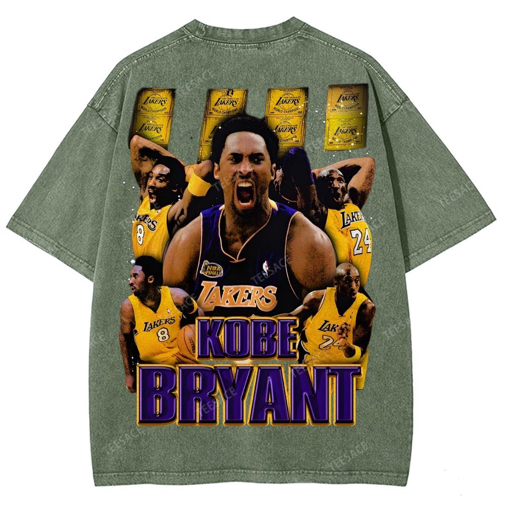 Unisex Fit Washed T-Shirt "Kobe Vision" Kobe Tee