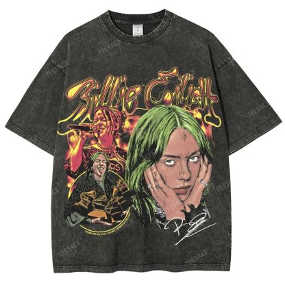 Billie Eilish Unisex Fit Washed T-Shirt 2504008567