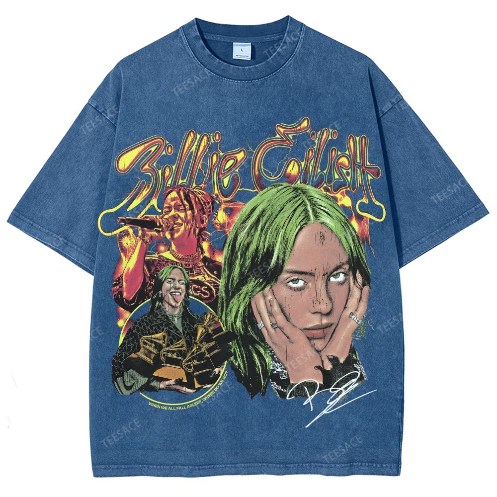 Billie Eilish Unisex Fit Washed T-Shirt 2504008567