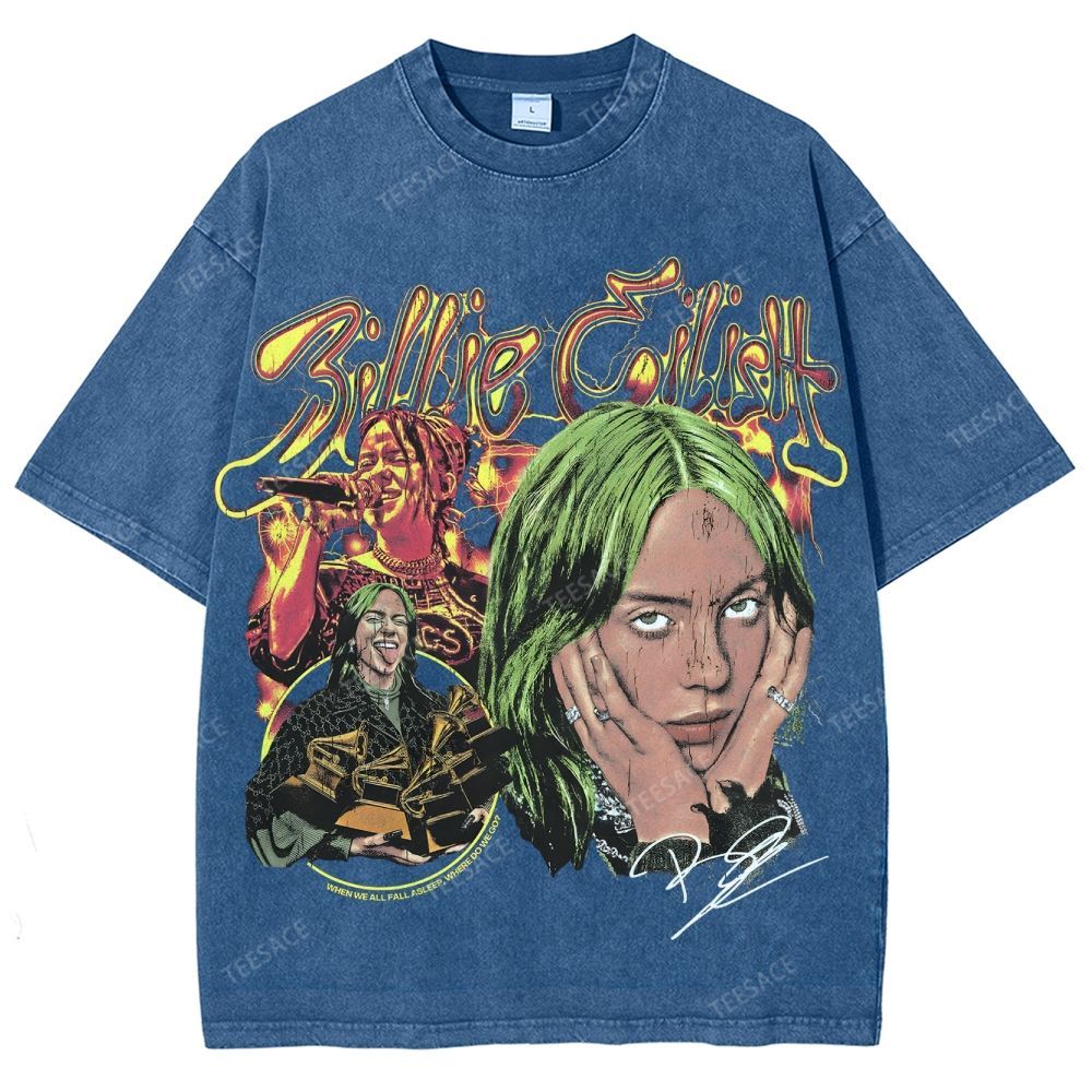 Billie Eilish Unisex Fit Washed T-Shirt 2504008567