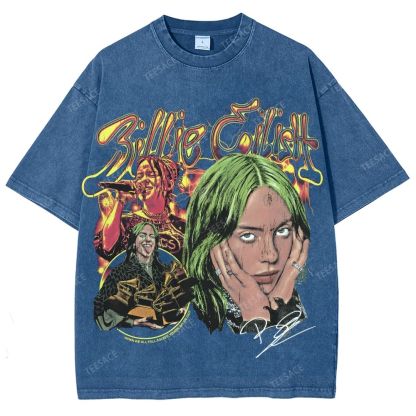 Billie Eilish Unisex Fit Washed T-Shirt 2504008567