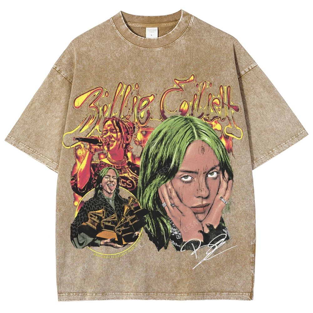 Billie Eilish Unisex Fit Washed T-Shirt 2504008567