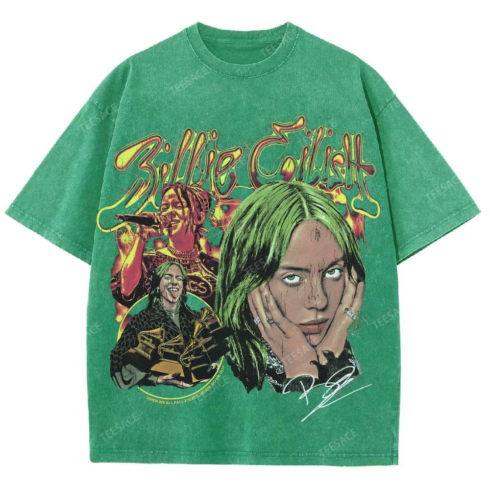 Billie Eilish Unisex Fit Washed T-Shirt 2504008567