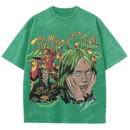 Billie Eilish Unisex Fit Washed T-Shirt 2504008567