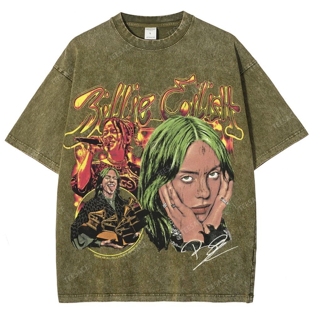 Billie Eilish Unisex Fit Washed T-Shirt 2504008567