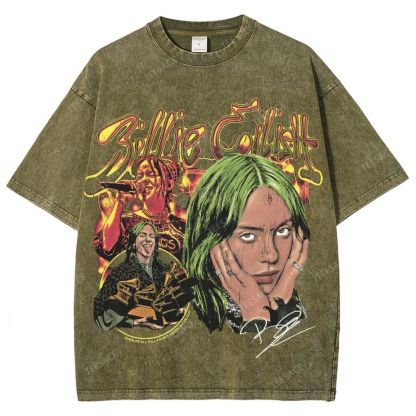 Billie Eilish Unisex Fit Washed T-Shirt 2504008567