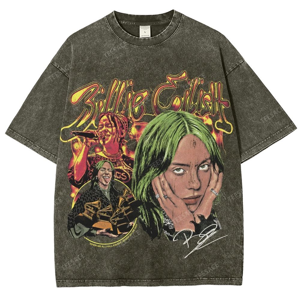 Billie Eilish Unisex Fit Washed T-Shirt 2504008567