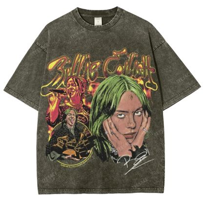 Billie Eilish Unisex Fit Washed T-Shirt 2504008567