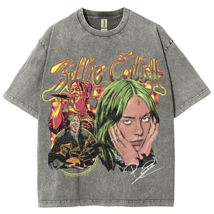 Billie Eilish Unisex Fit Washed T-Shirt 2504008567