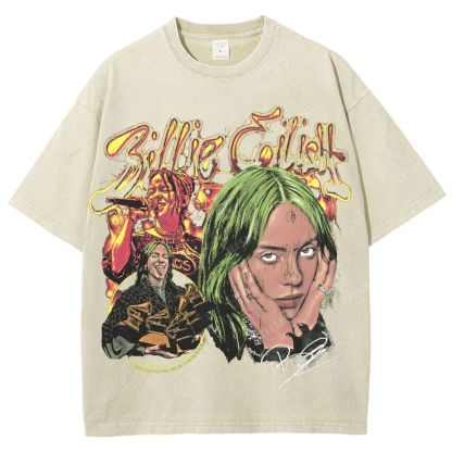 Billie Eilish Unisex Fit Washed T-Shirt 2504008567