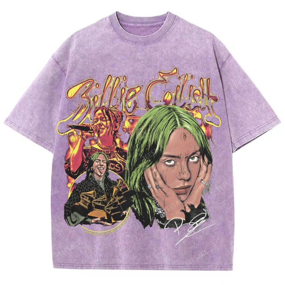 Billie Eilish Unisex Fit Washed T-Shirt 2504008567