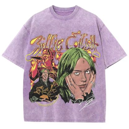 Billie Eilish Unisex Fit Washed T-Shirt 2504008567
