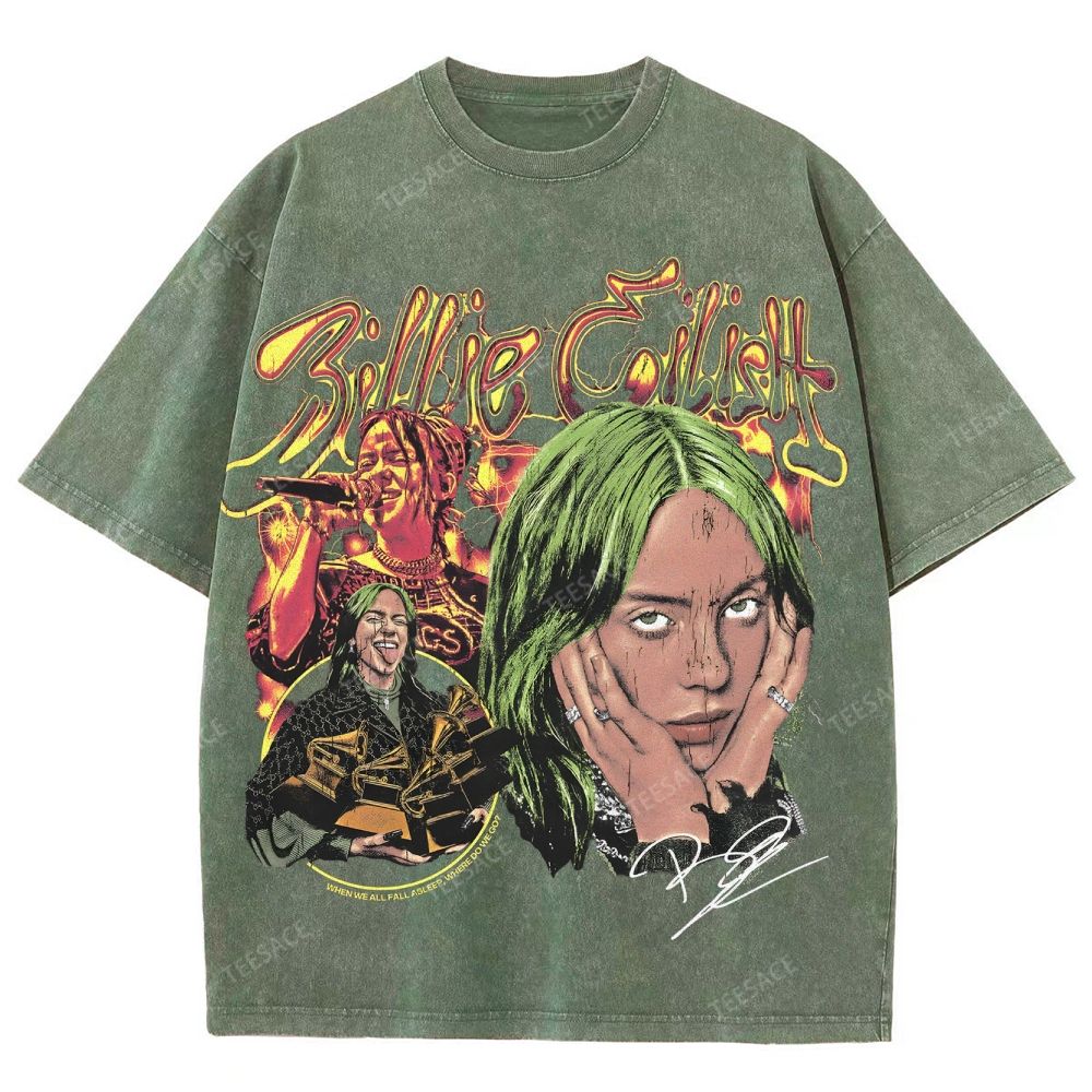 Billie Eilish Unisex Fit Washed T-Shirt 2504008567