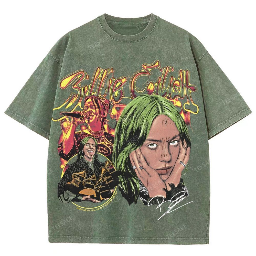 Billie Eilish Unisex Fit Washed T-Shirt 2504008567