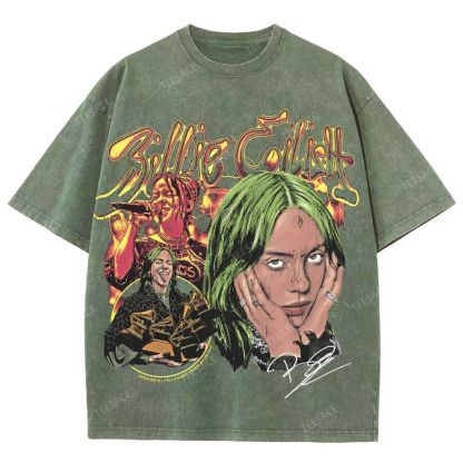 Billie Eilish Unisex Fit Washed T-Shirt 2504008567