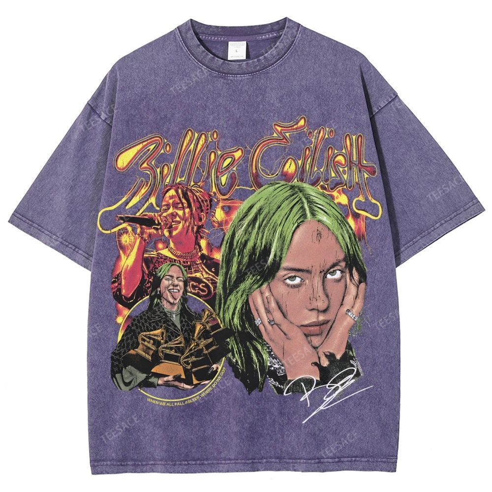 Billie Eilish Unisex Fit Washed T-Shirt 2504008567