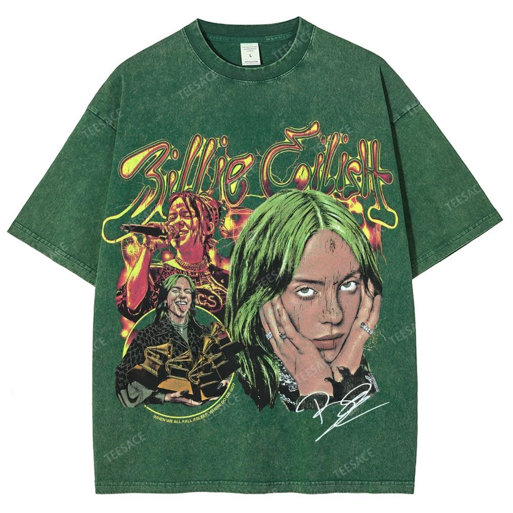 Billie Eilish Unisex Fit Washed T-Shirt 2504008567