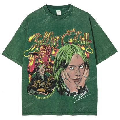 Billie Eilish Unisex Fit Washed T-Shirt 2504008567