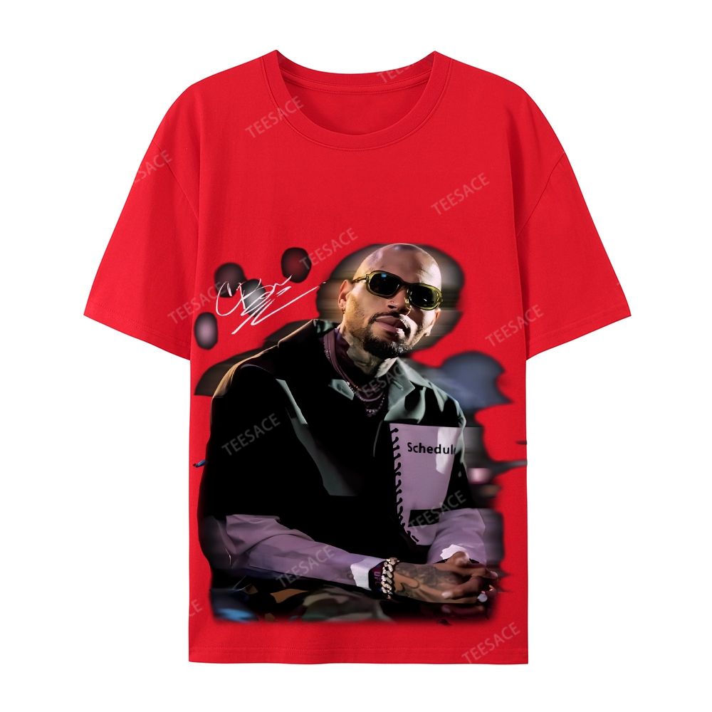 Chris brown Casual Short Sleeve Cotton T-Shirt