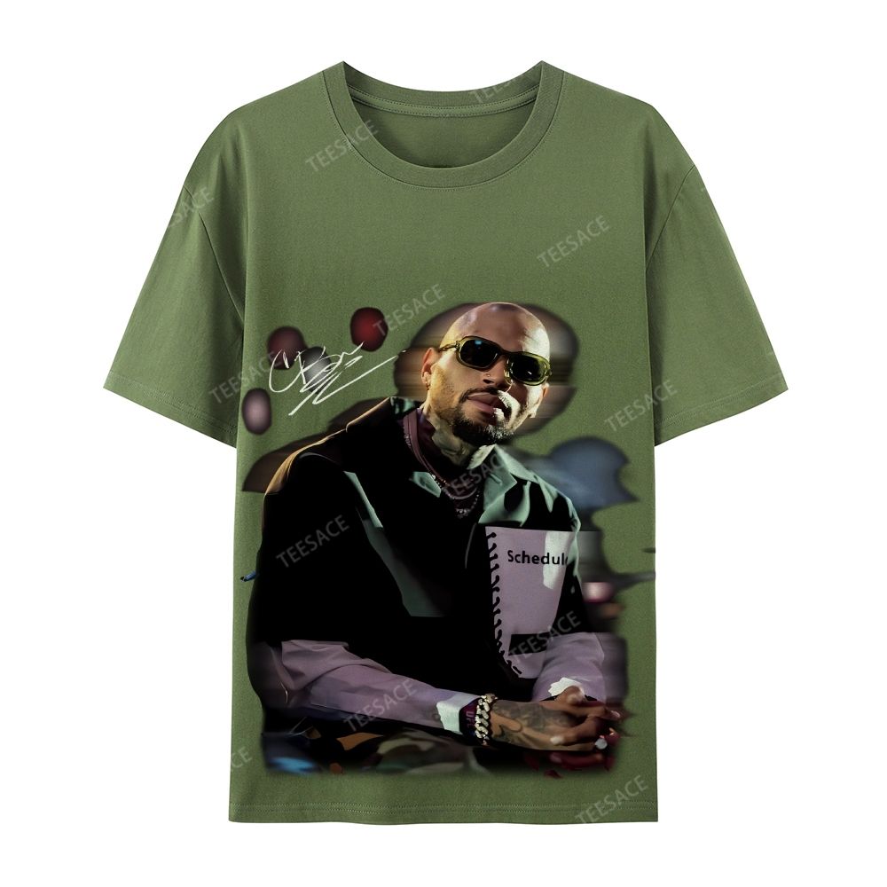Chris brown Casual Short Sleeve Cotton T-Shirt