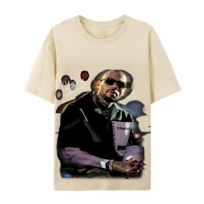 Chris brown Casual Short Sleeve Cotton T-Shirt