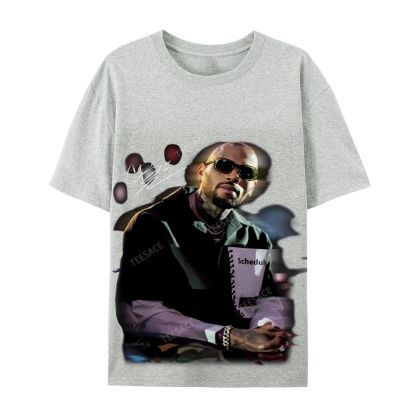 Chris brown Casual Short Sleeve Cotton T-Shirt
