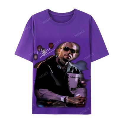 Chris brown Casual Short Sleeve Cotton T-Shirt