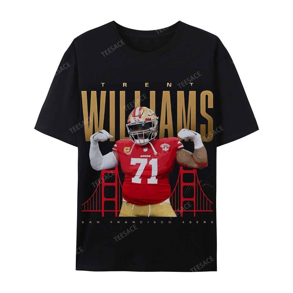 Casual Short Sleeve T-Shirt Trent Williams Tee