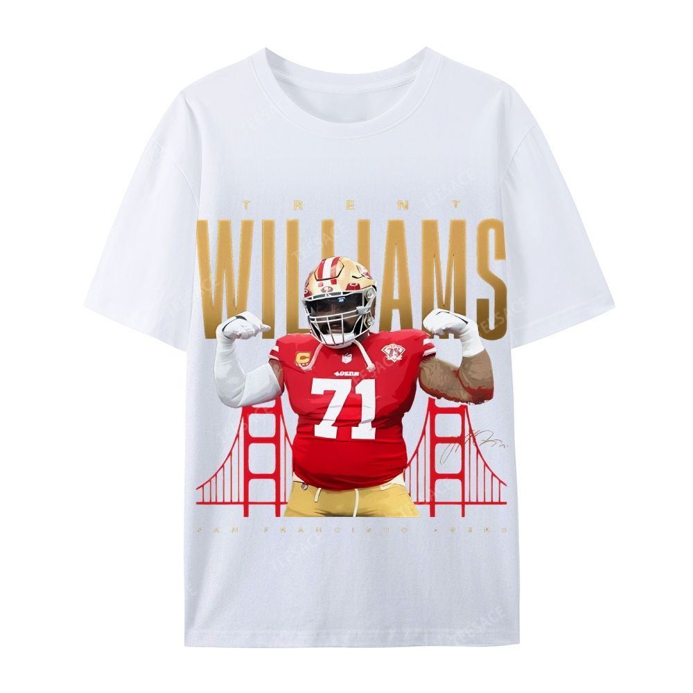 Casual Short Sleeve T-Shirt  Trent Williams Tee