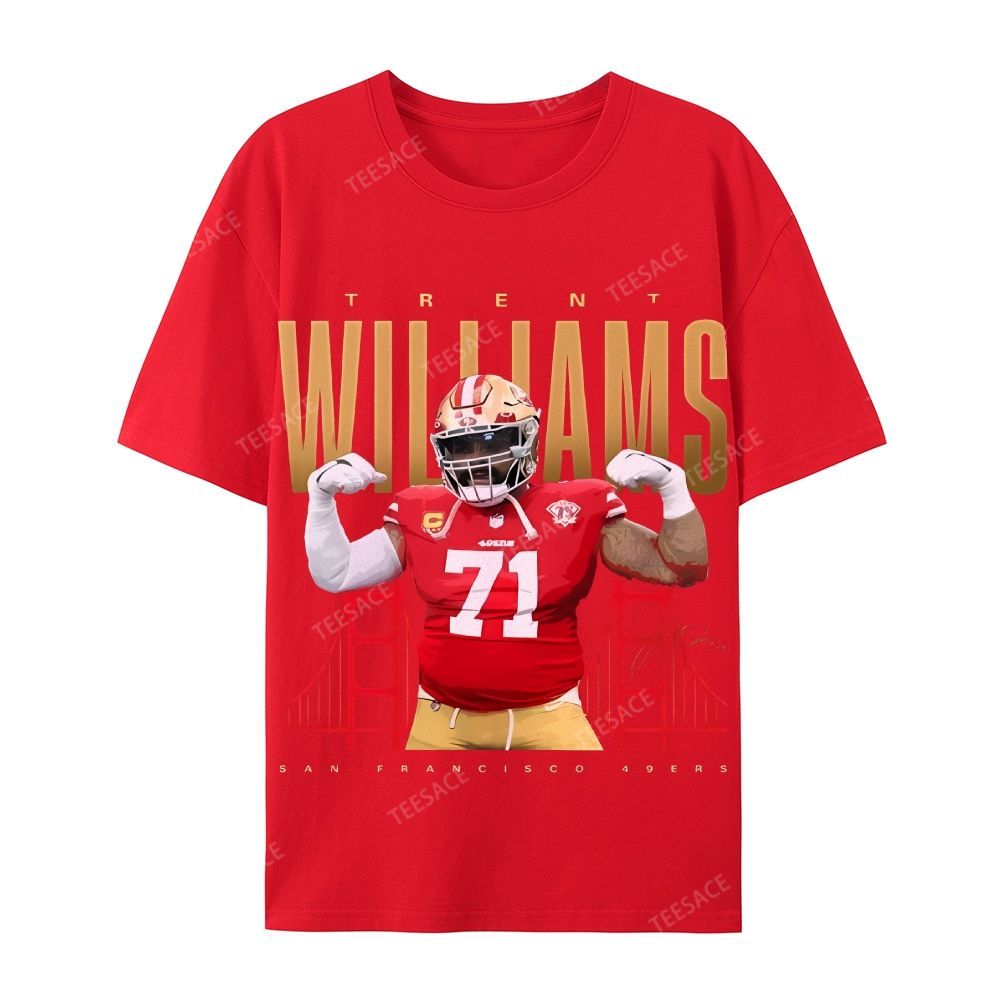 Casual Short Sleeve T-Shirt  Trent Williams Tee
