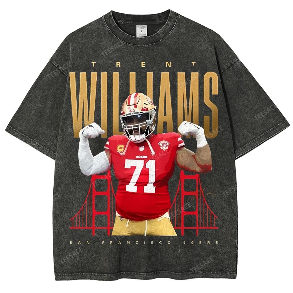 Unisex Fit Washed T-Shirt Trent Williams Tee
