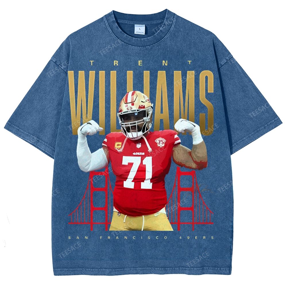 Unisex Fit Washed T-Shirt Trent Williams Tee