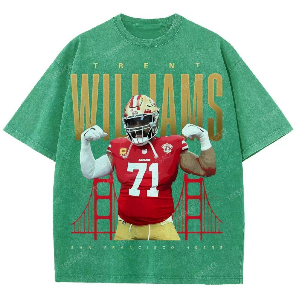 Unisex Fit Washed T-Shirt Trent Williams Tee