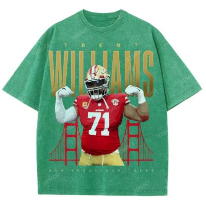 Unisex Fit Washed T-Shirt Trent Williams Tee