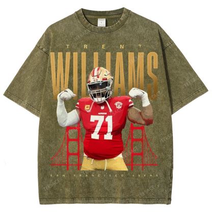 Unisex Fit Washed T-Shirt Trent Williams Tee