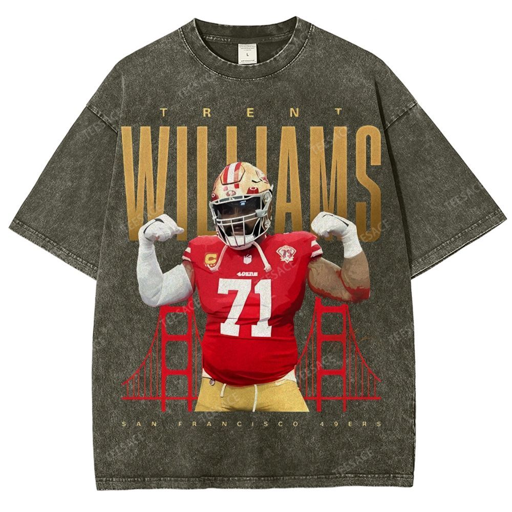 Unisex Fit Washed T-Shirt Trent Williams Tee
